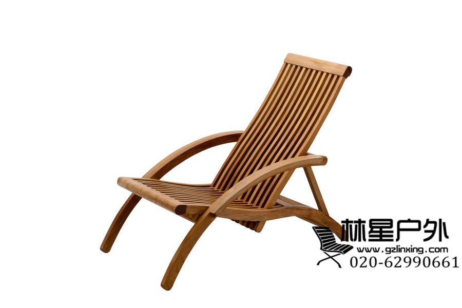 柚木靠背折叠躺椅，户外休闲沙滩椅2022