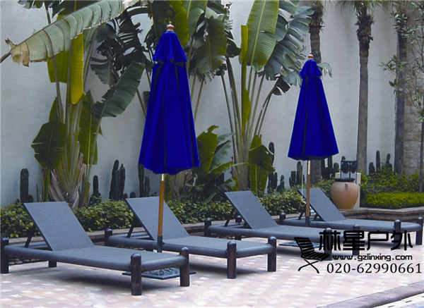 户外专用沙滩椅，厂家直销酒店休闲泳池躺椅2038