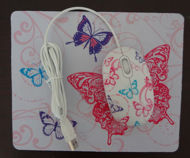蝴蝶款鼠标+鼠标垫