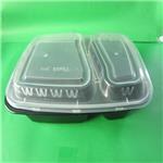 欧美出口双格餐盒 一次性餐盒 塑料出口餐盒
