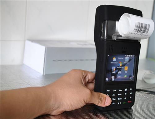 PDA打印条码手持POS机能打印小票和GPRS数据无线传输
