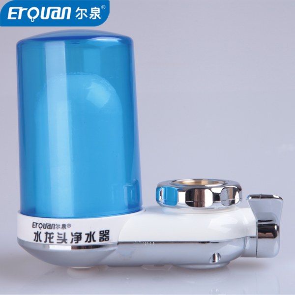 水龙头净水器,FP108D 电镀透明蓝瓶　陶瓷净水器厂家