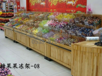 糖果架 木质糖果货架 超市果冻架