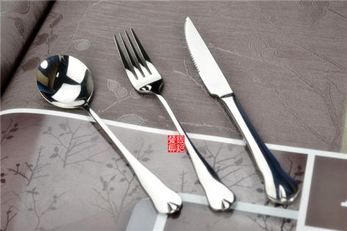 R077 水滴型不锈钢刀叉勺餐具 酒店餐具套装批发 