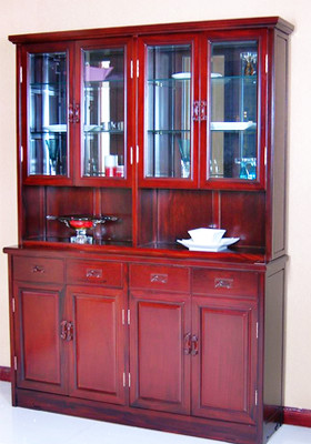 红木隔厅酒柜