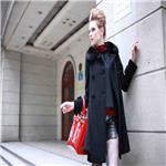 时尚女装品牌诚邀区域代理及连锁加盟批发黑色大衣