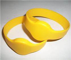  JTrfid-黄色硅橡胶RFID手表型腕带IC手表卡ID腕带