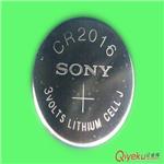 SONY索尼CR2016纽扣电池，锂锰电池，一次性电池，锂扣电池