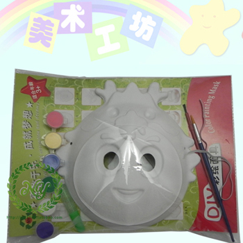 十二生肖环保纸浆面具套装 龙 面具 diy白胚面具 