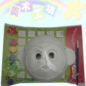十二生肖小灵猴 环保纸浆面具套装面具白胚