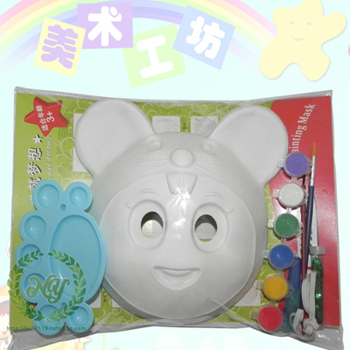 可爱小老鼠 白胚面具美术教材纸浆面具套装 十二生肖
