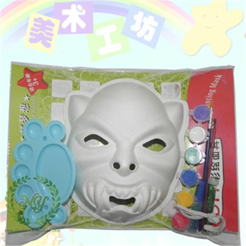 恐怖 白胚面具 环保 纸浆面具套装舞会魔兽 面具