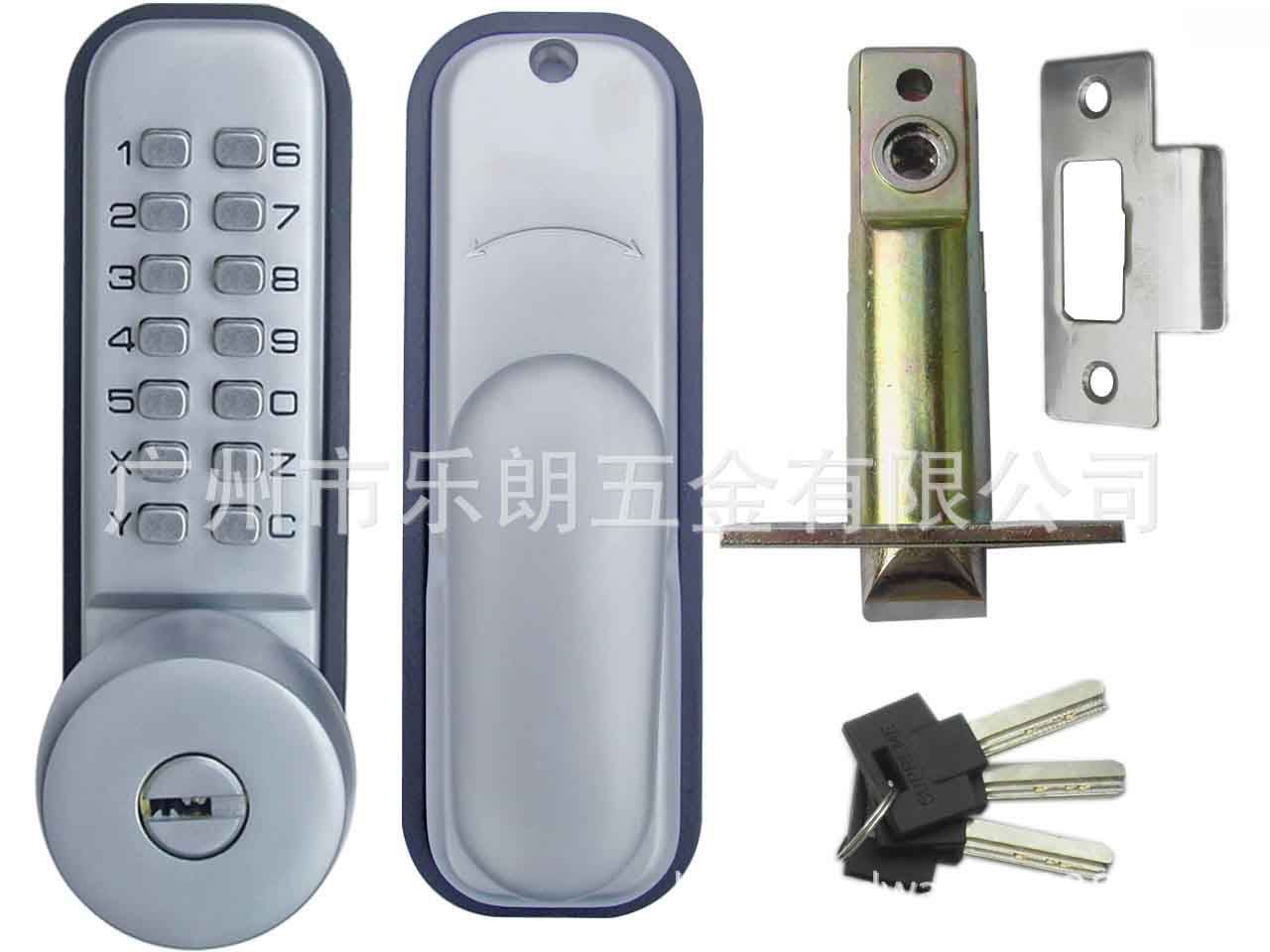 厂家供应RCL-02简易换码锌合金带钥匙密码锁 银行用高性能房门