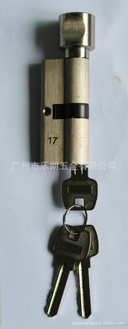 厂家热销gd全铜70单开砂镍锁芯 带圆柱形拧手锁芯 室内木门锁芯