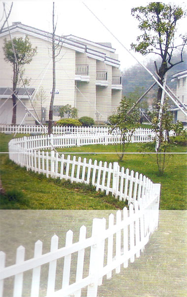 PVC塑钢草坪园艺护栏  白色塑钢栅栏  山东草坪护栏