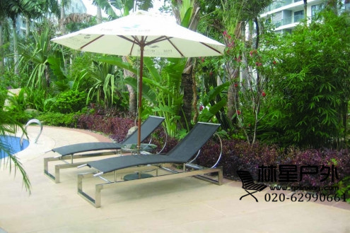 gd泳池家具躺椅，不锈钢沙滩椅2001