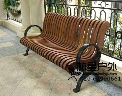 厂家直销 印尼菠萝格实木公园椅，户外休闲长椅4016