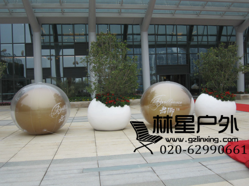 广州番禺厂家生产雕塑小品 彩色玻璃钢花盆花钵8027
