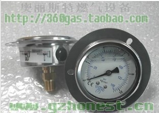 0-10kg/cm2,0-150PSI,台湾不锈钢充油压力表,60mm,轴向,Y60,2分