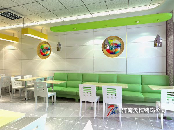 郑州快餐厅装修设计如何抓住个性时尚美 专业的快餐厅装修设计公司