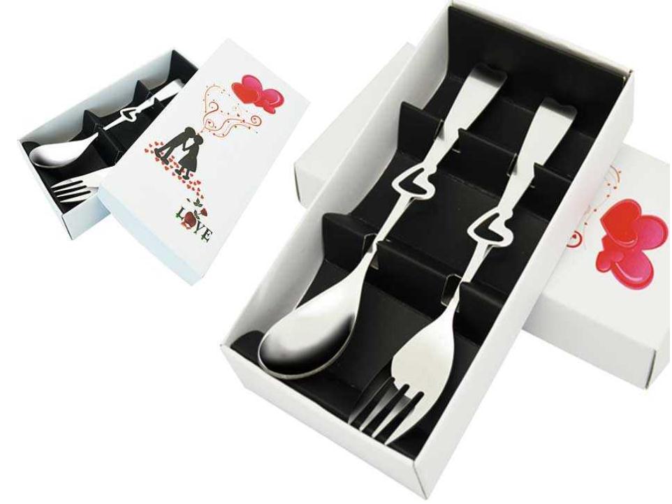 创意餐具系列 不锈钢情侣叉勺套装 餐具套装 餐饮用具 餐饮 刀叉 