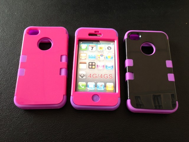 厂家批发供应iphone5 上下盖 两横纹 三件套手机保护套手机外壳