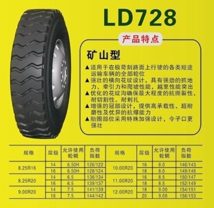 LD728,云南大车轮胎,云南矿山用轮胎