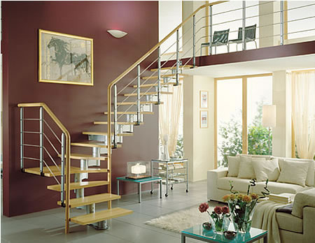 钢木楼梯告诉你楼梯的几种变化及组合