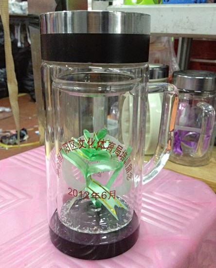 北京办公玻璃杯厂家 公司玻璃杯批发 陶瓷杯印照片厂家