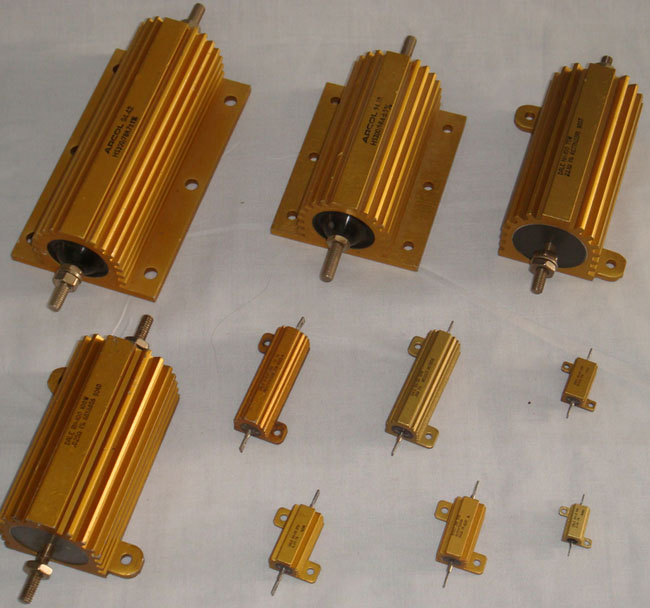 RX24功率型黄金铝壳电阻  逆变器用铝金属外壳电阻
