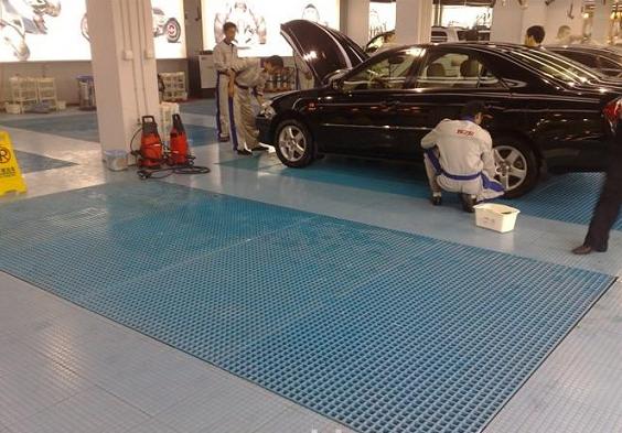 浙江、上海汽车美容店会所玻璃钢格栅地板、洗车房地板厂价直销