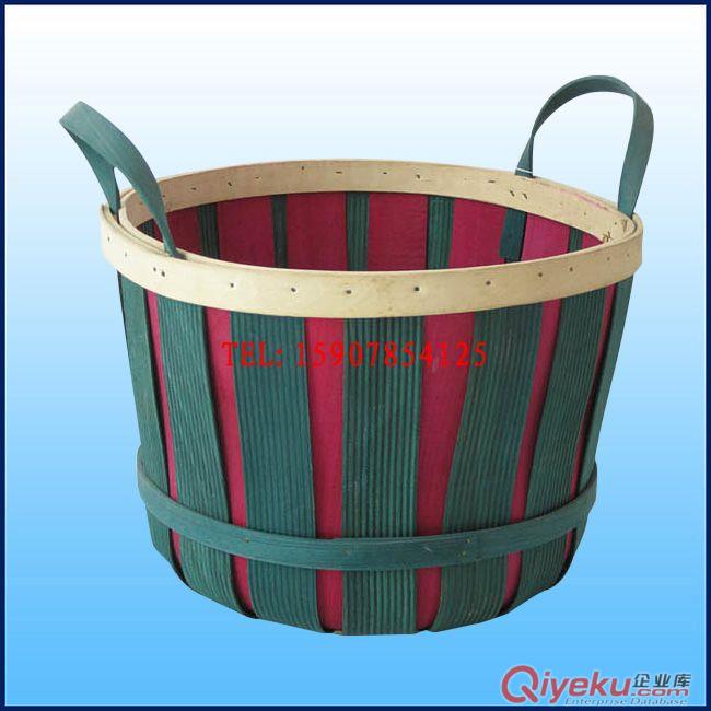 木片篮厂家直销|gd木质布艺带盖收纳篮筐|竹编竹筐竹篓|礼品篮