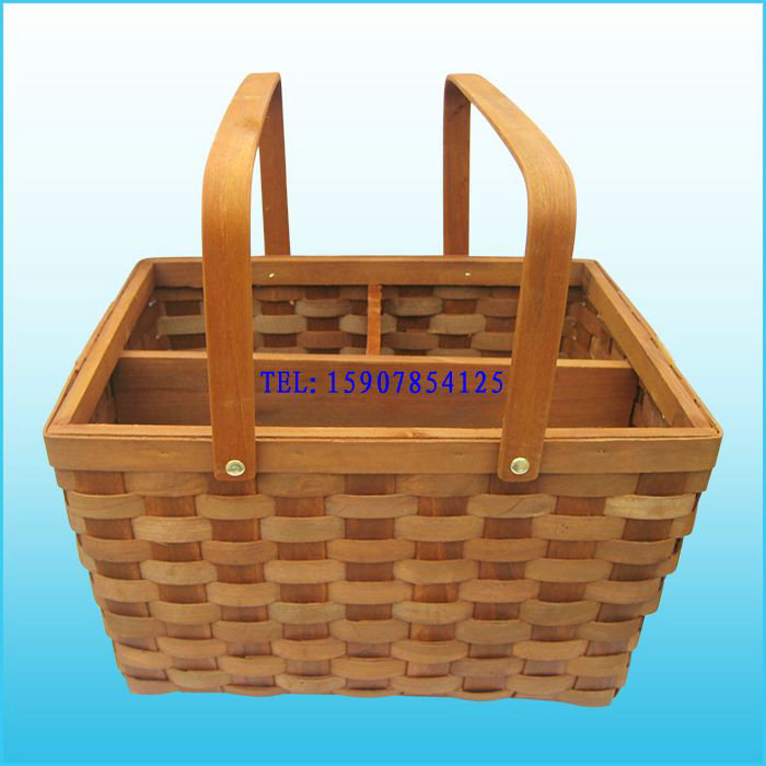 专业生产竹制篮子|手工木片篮|节日庆典竹篮子|广西竹制品厂家