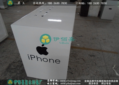 广州终端手机柜台设计，小型靠墙苹果手机体验桌