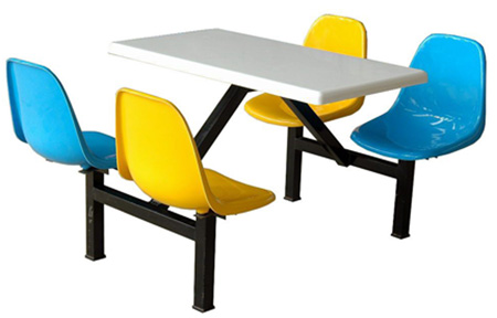 花都食堂桌椅，玻璃钢家具，学生食堂桌椅