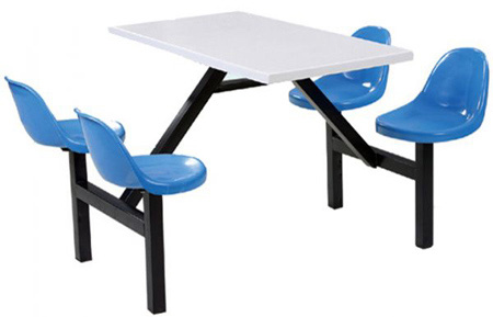 白云食堂桌椅，公共餐桌椅，中空塑料桌椅