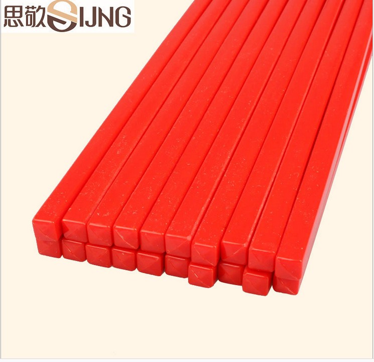 厂价批发 大红色光身  耐高温120度 长27CM 高级台湾A5料密胺筷