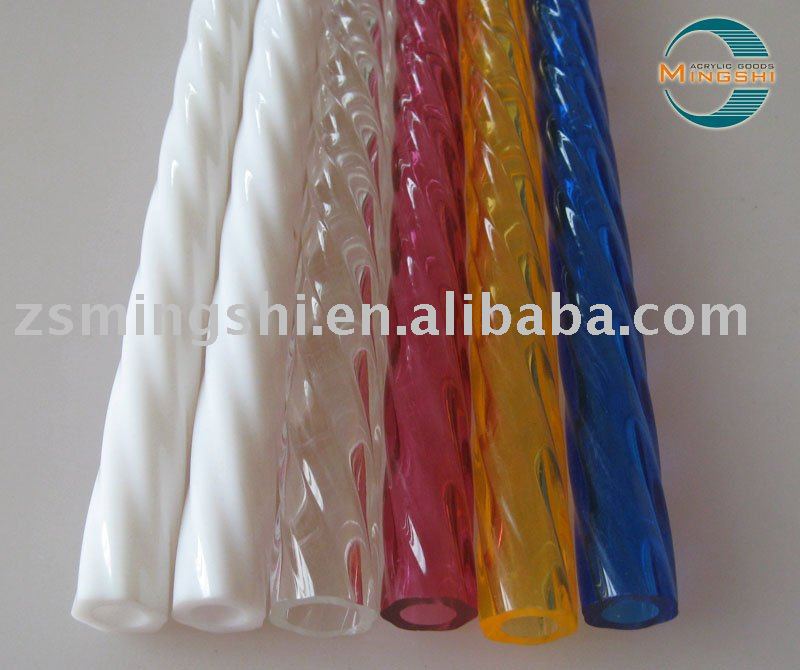 Hollow multicolor acrylic tube (PMMA) for lighting led