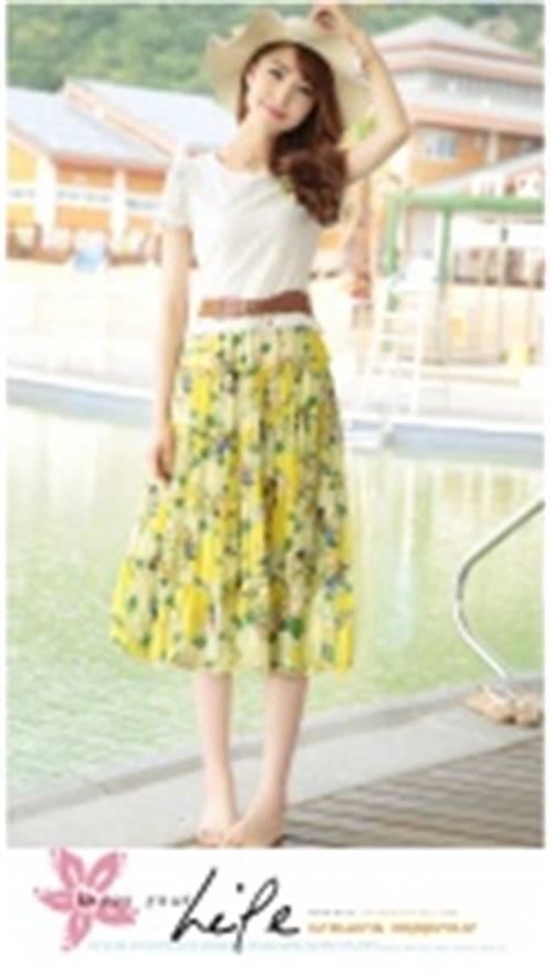201西子漾2014夏季新款韩版女装雪纺蕾丝连衣裙