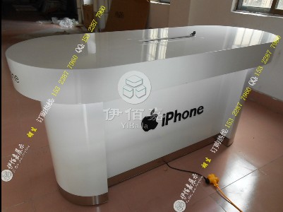 弧形苹果中岛体验桌 苹果靠墙展示台 精装苹果业务受理台