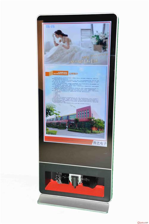 广州立式擦鞋机销售商多功能广告机自动感应擦鞋圆角