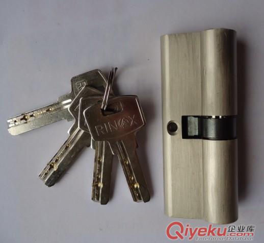厂家热销80mm全铜锁芯 镍拉丝 5个电脑钥匙