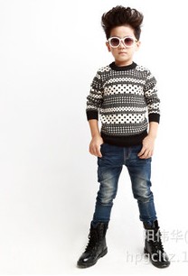 厂家批发2014新款韩版毛衣  儿童时尚套头毛衣