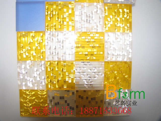 黄金系列钻石透光装饰板、树脂装饰板供应