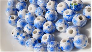 陶瓷珠定做 陶瓷配件 diy手工材料串联珠子 福万厂家直销