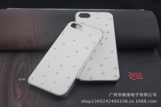 厂家直 销 苹果5xx手机保护壳 批发iphone5S电镀半贴皮外壳
