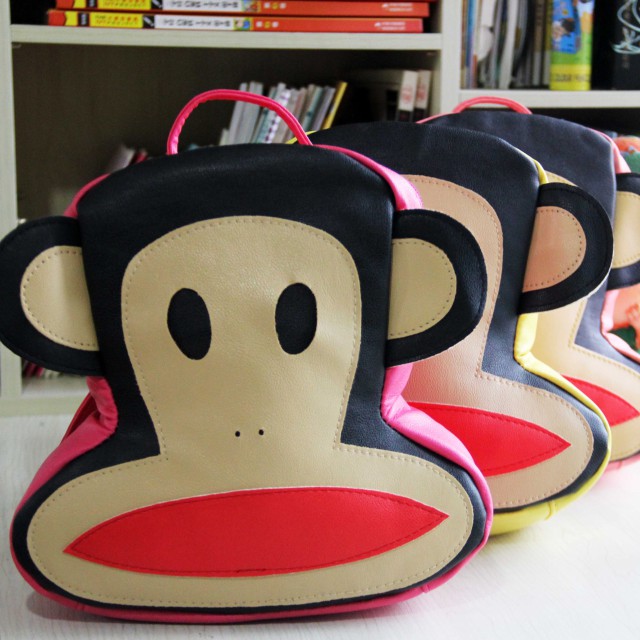 韩版可爱男女小童双肩背包幼儿园书包小班2-3-4-5岁时尚大嘴猴潮