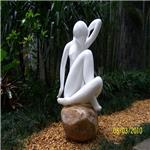 东莞星河传说砂岩抽象人体雕塑