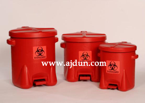 EAGLE红色聚乙烯生物废弃物桶 生化危险品垃圾桶 化学品垃圾桶