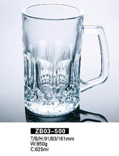 玻璃钻石啤酒杯